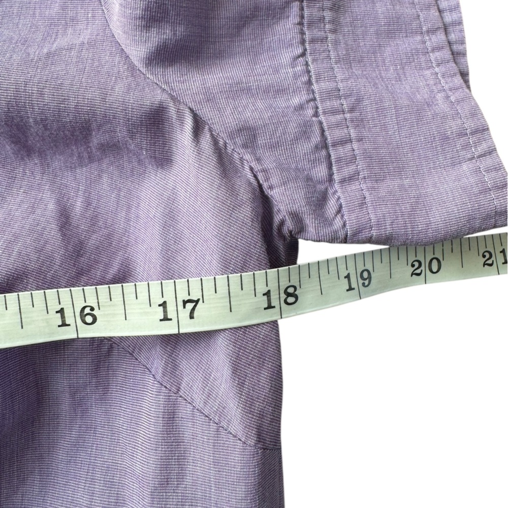 🌼5 for 25🌼 LOFT Purple Short Sleeve Button Down Shirt Size 8 - Picture 7 of 9